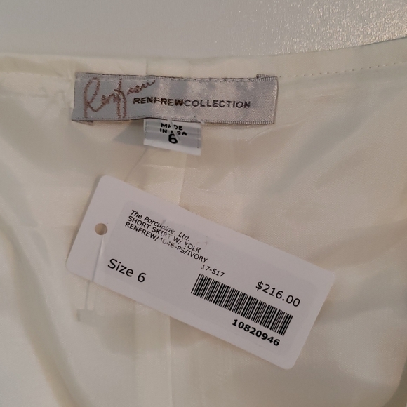 NEW Renfrew Collection Short Skirt w/ Yoke Ivory - Picture 4 of 6
